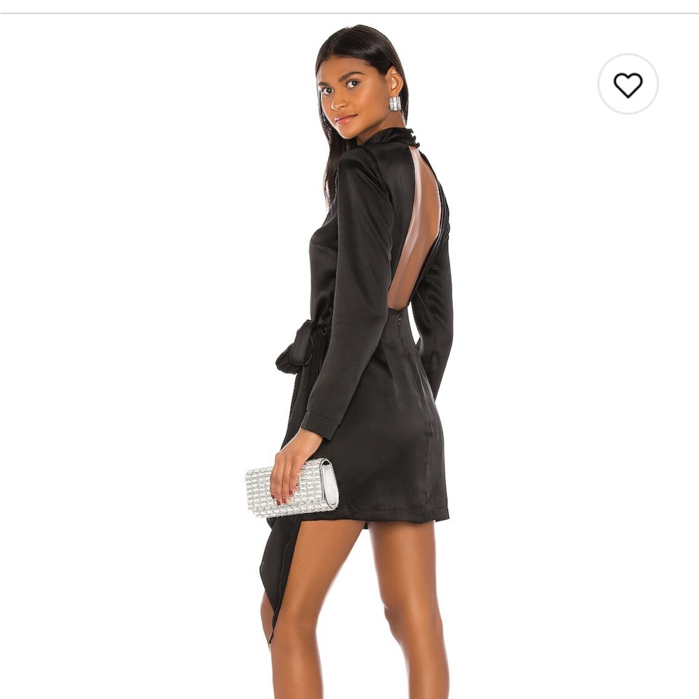Amanda Uprichard knot black wrap dress - Picture 3 of 5
